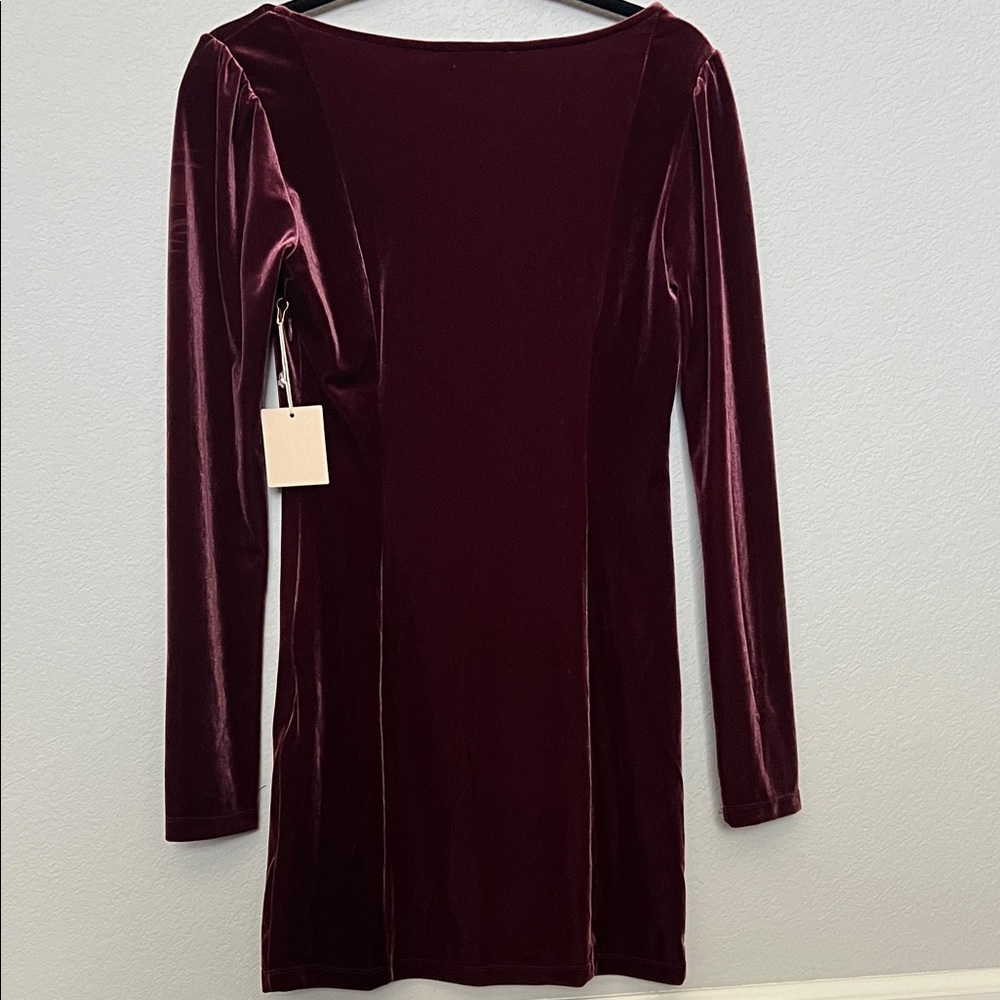 Forever 21 Deep Red Long Sleeve Dress - Picture 4 of 5